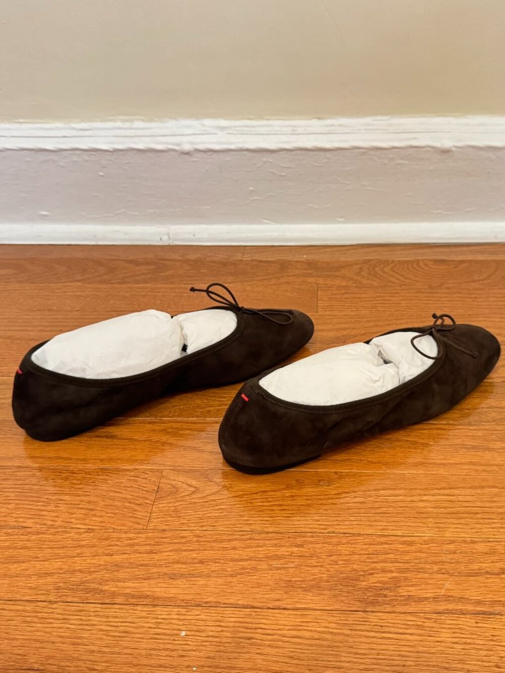Tiby Moka Suede Ballet Flats - Picture 6 of 8